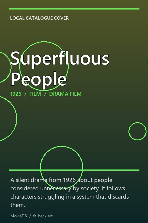 Superfluous People poster