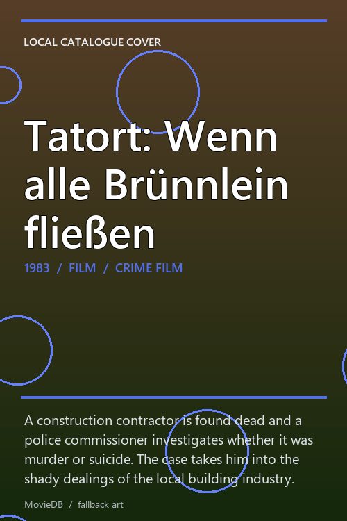 Tatort: Wenn alle Brünnlein fließen poster