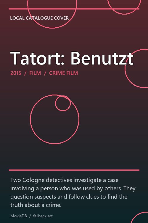 Tatort: Benutzt poster
