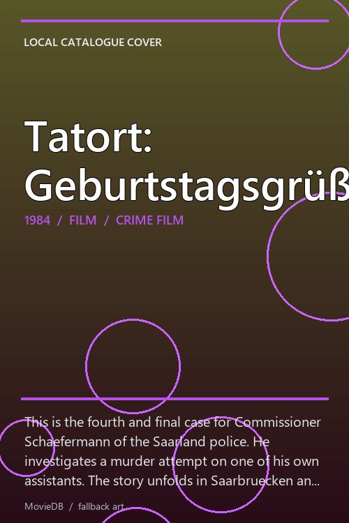 Tatort: Geburtstagsgrüße poster