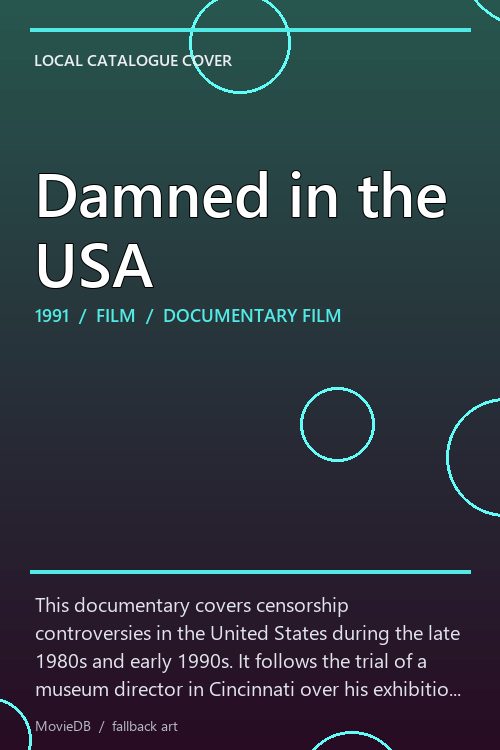 Damned in the USA poster
