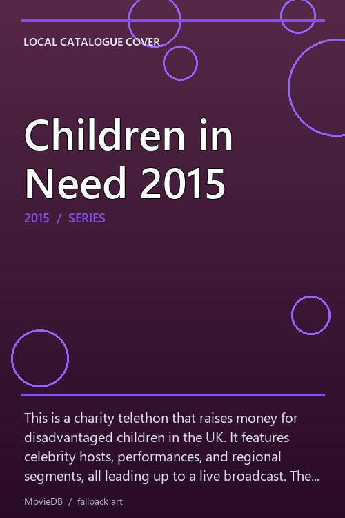 Children in Need 2015 poster