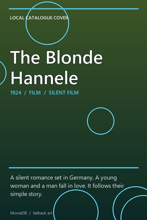 The Blonde Hannele poster