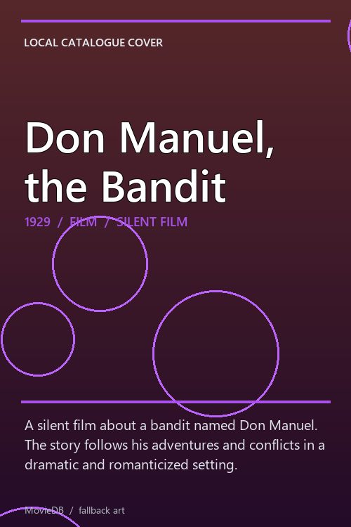 Don Manuel, the Bandit poster