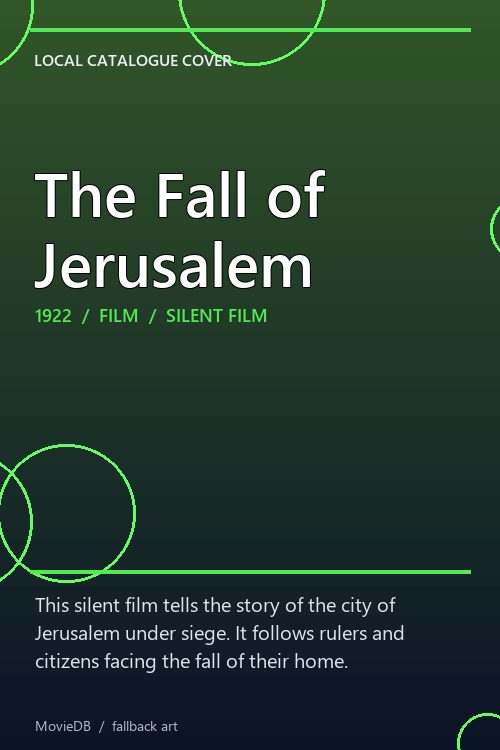 The Fall of Jerusalem poster