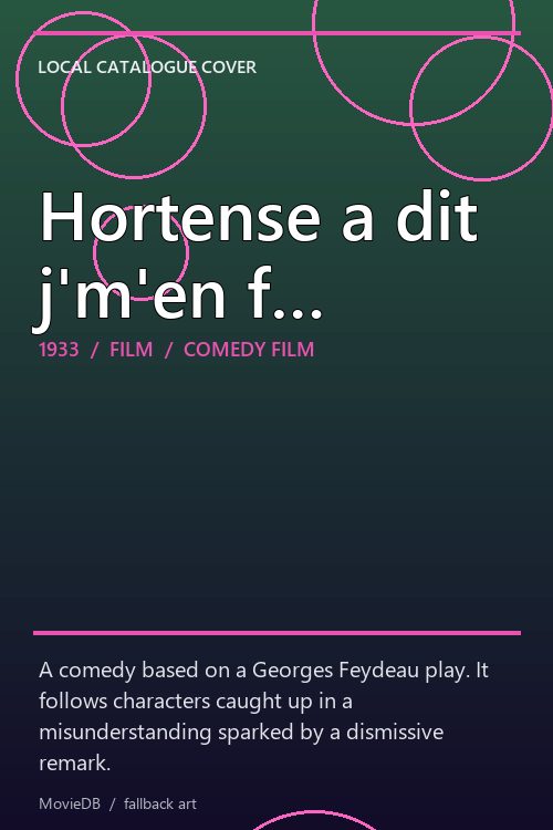 Hortense a dit j'm'en f… poster