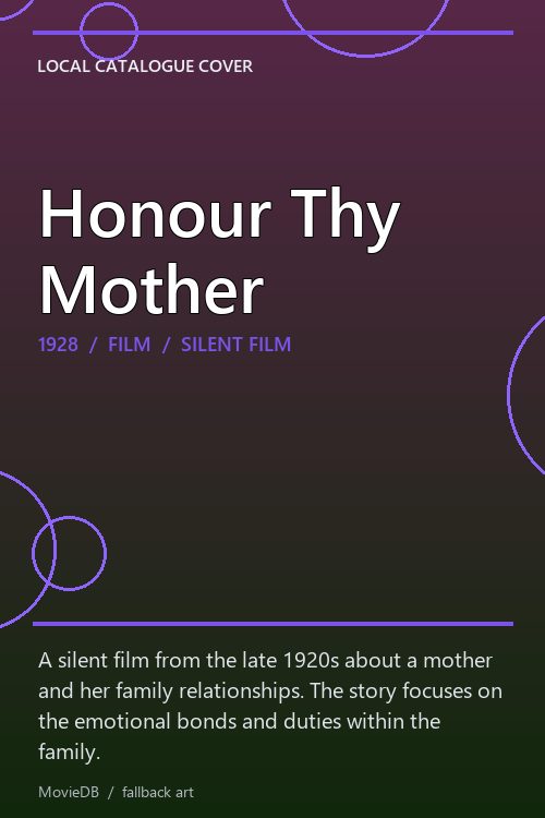 Honour Thy Mother poster