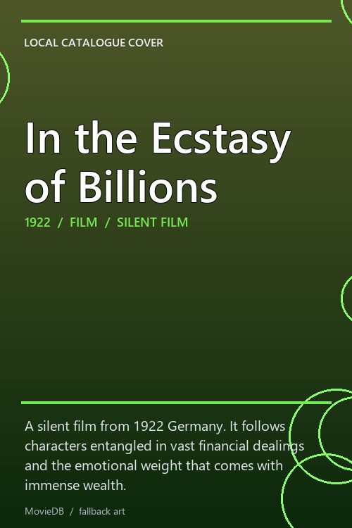 In the Ecstasy of Billions poster