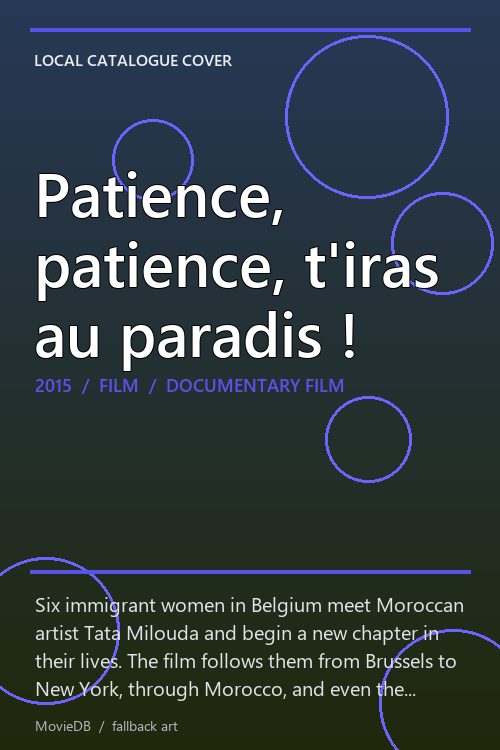 Patience, patience, t'iras au paradis ! poster