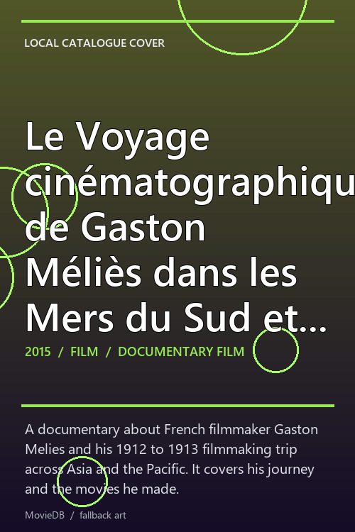 Le Voyage cinématographique de Gaston Méliès dans les Mers du Sud et en Extrême-Orient poster