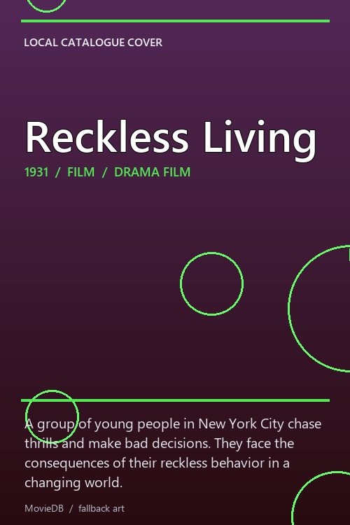 Reckless Living poster