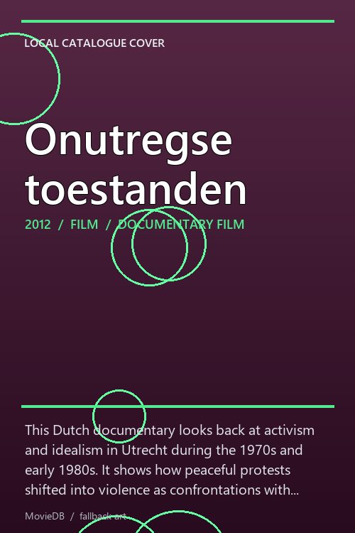 Onutregse toestanden poster