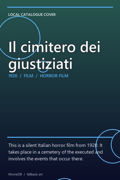 Il cimitero dei giustiziati poster