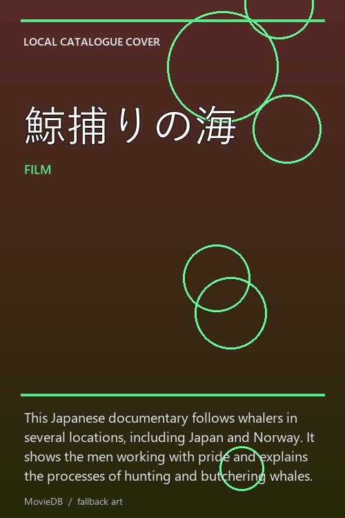 鯨捕りの海 poster