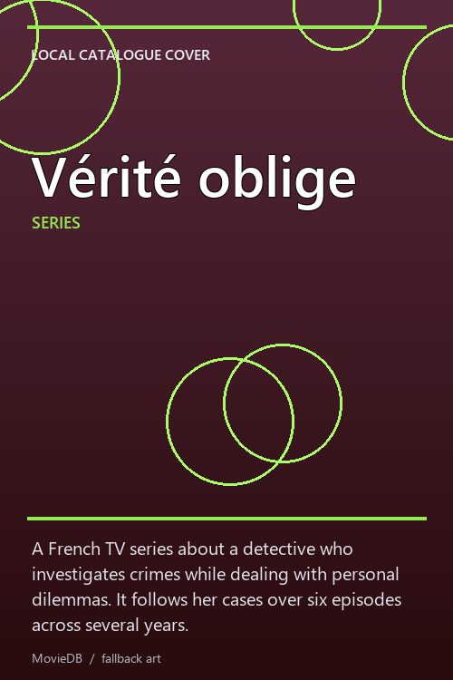 Vérité oblige poster