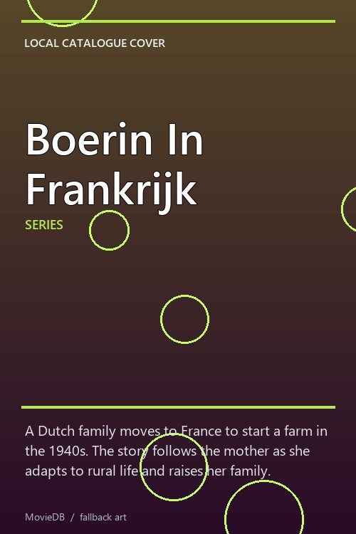 Boerin In Frankrijk poster