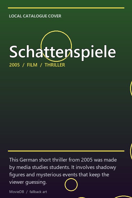 Schattenspiele poster