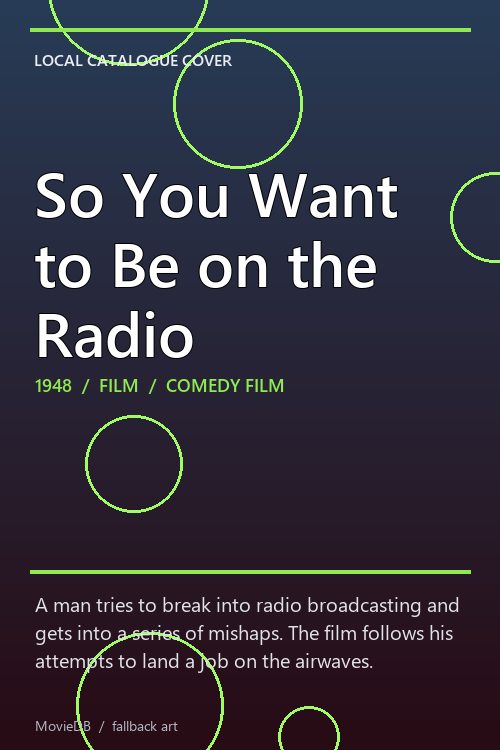 So You Want to Be on the Radio poster