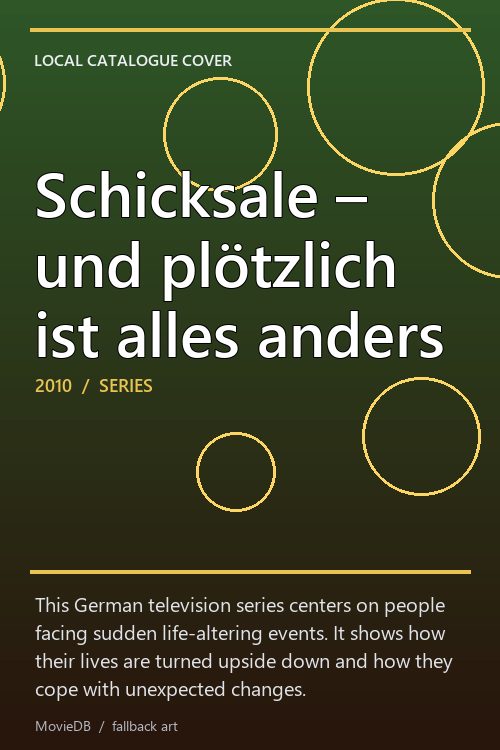 Schicksale – und plötzlich ist alles anders poster