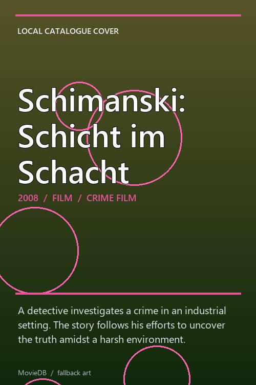 Schimanski: Schicht im Schacht poster