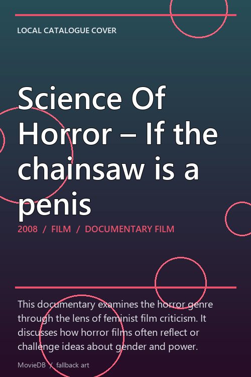 Science Of Horror – If the chainsaw is a penis poster