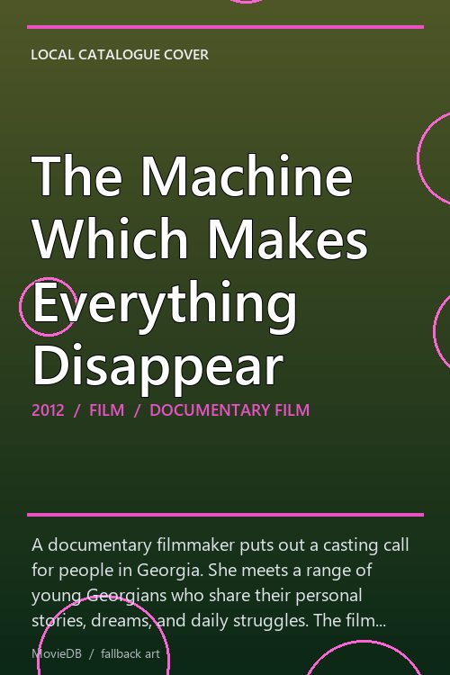 The Machine Which Makes Everything Disappear poster