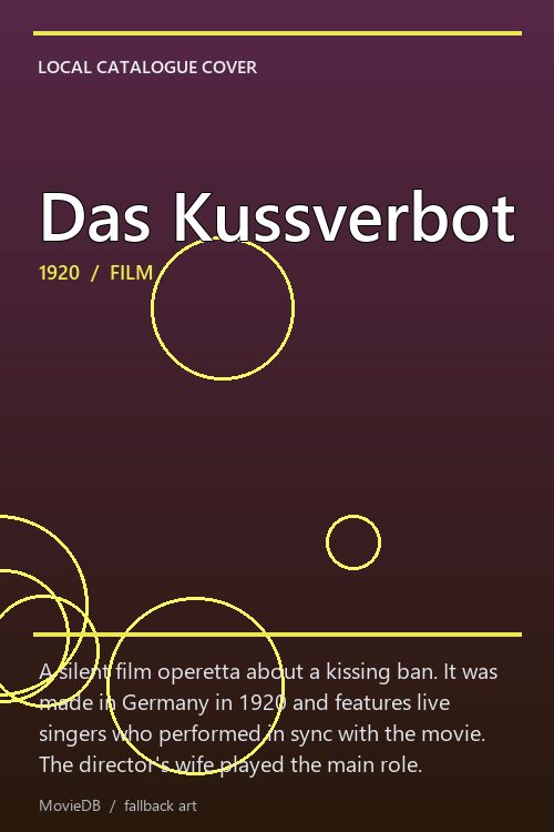 Das Kussverbot poster