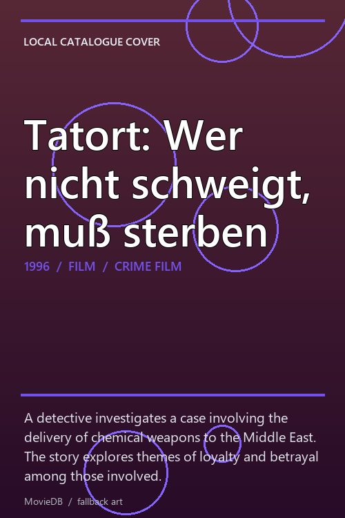 Tatort: Wer nicht schweigt, muß sterben poster
