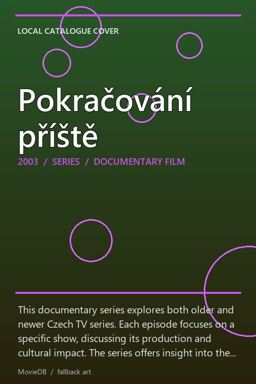 Pokračování příště poster