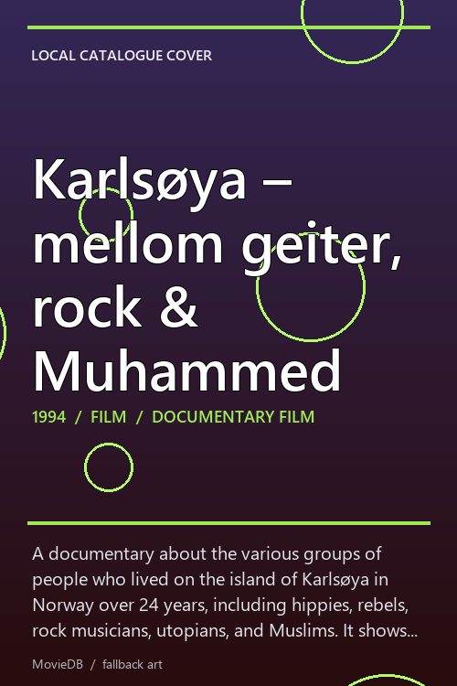 Karlsøya – mellom geiter, rock & Muhammed poster