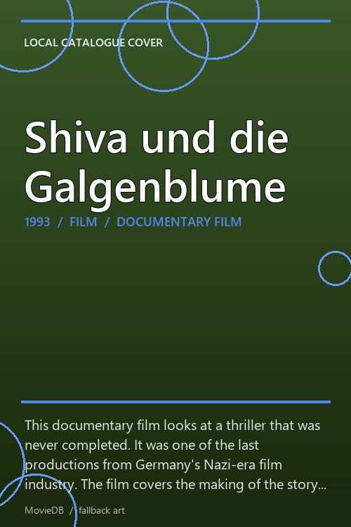 Shiva und die Galgenblume poster
