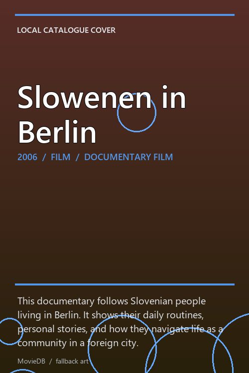 Slowenen in Berlin poster