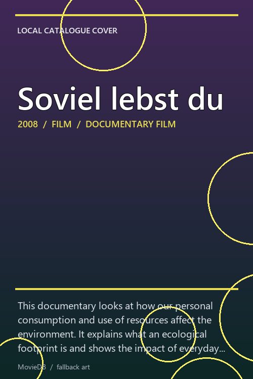 Soviel lebst du poster