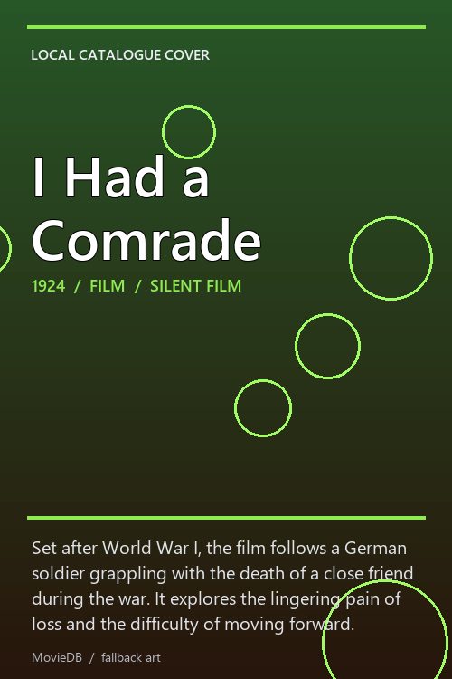 I Had a Comrade poster