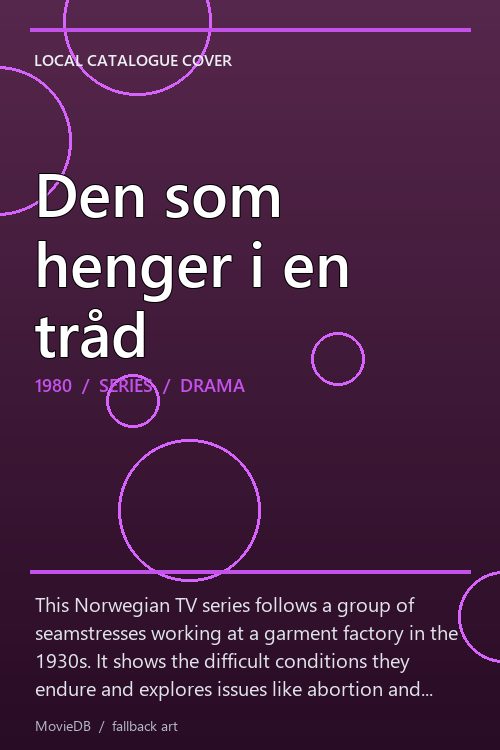 Den som henger i en tråd poster