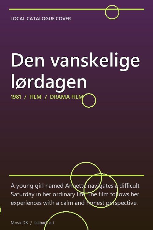 Den vanskelige lørdagen poster