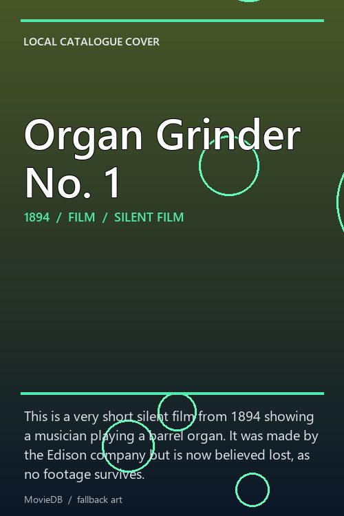 Organ Grinder No. 1 poster