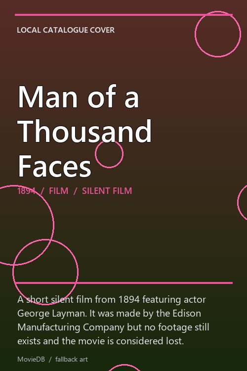 Man of a Thousand Faces poster