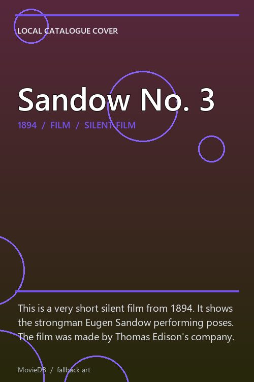 Sandow No. 3 poster