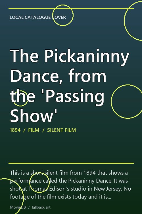 The Pickaninny Dance, from the 'Passing Show' poster