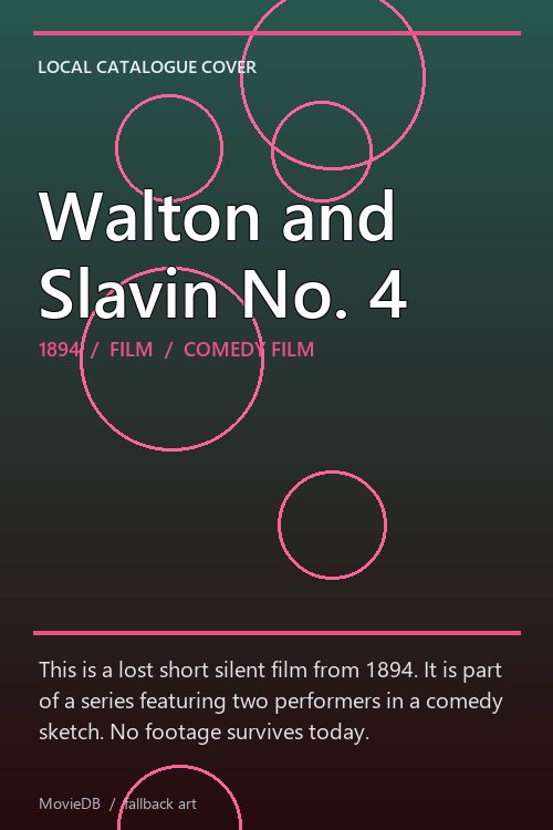 Walton and Slavin No. 4 poster