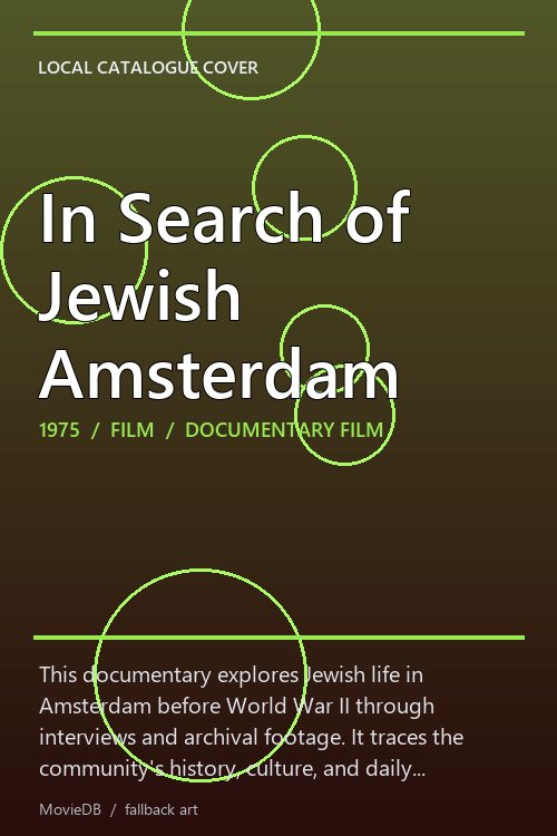 In Search of Jewish Amsterdam poster