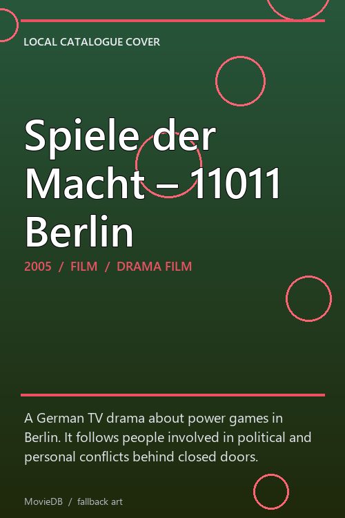 Spiele der Macht – 11011 Berlin poster