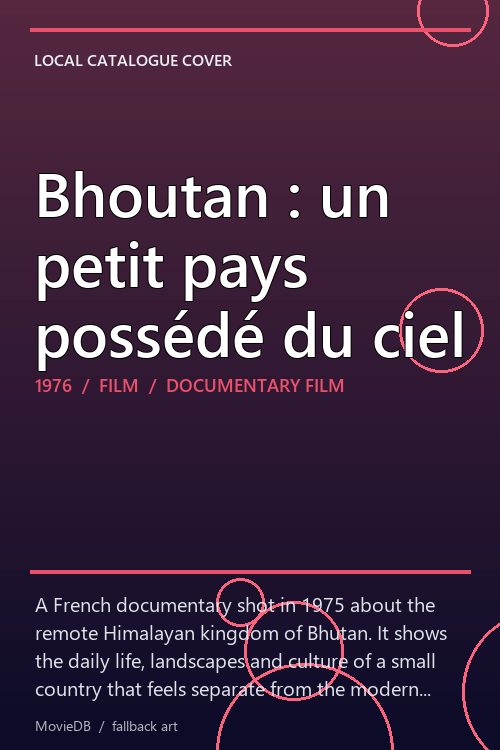 Bhoutan : un petit pays possédé du ciel poster