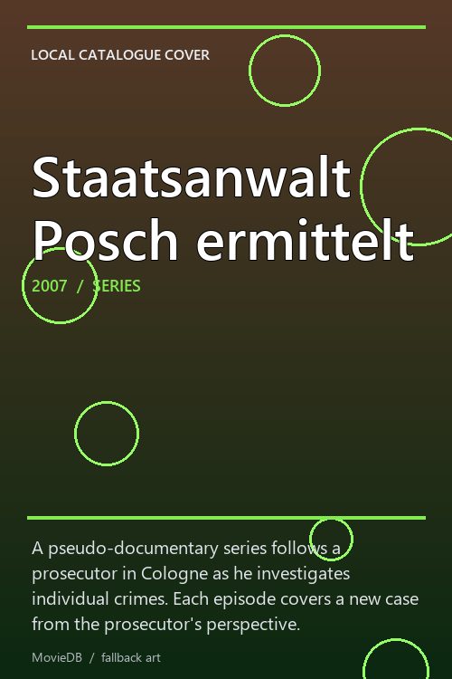 Staatsanwalt Posch ermittelt poster