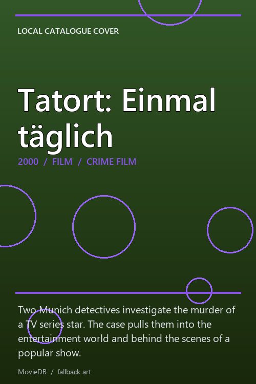 Tatort: Einmal täglich poster