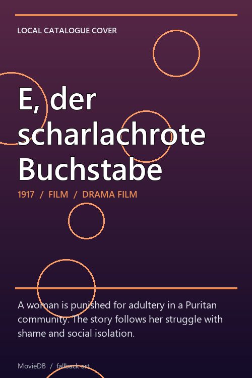 E, der scharlachrote Buchstabe poster