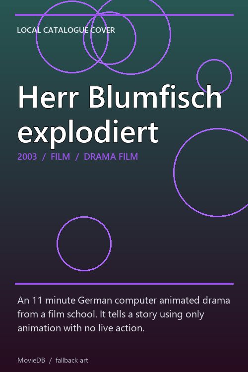 Herr Blumfisch explodiert poster