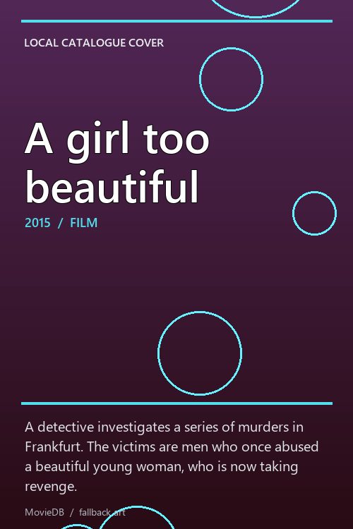 A girl too beautiful poster