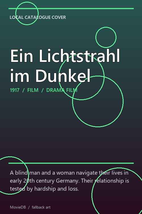 Ein Lichtstrahl im Dunkel poster